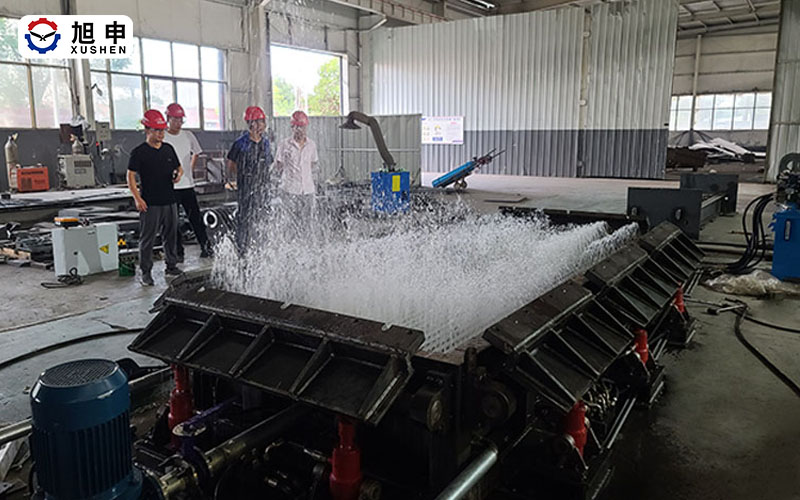 自循環(huán)式水冷焊接平臺(tái)試機(jī)調(diào)試成功，驗(yàn)收合格